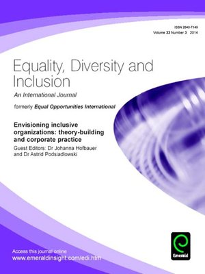 cover image of Equality, Diversity and Inclusion, Volume 33, Issue 3